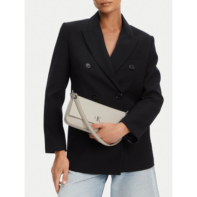 Torebka Calvin Klein Jeans Minimal Monogram Shoulder Pouch LV04K3161G Biały -