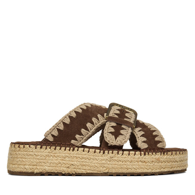 Espadryle Mou MU.SW641003A Brązowy - kobiece