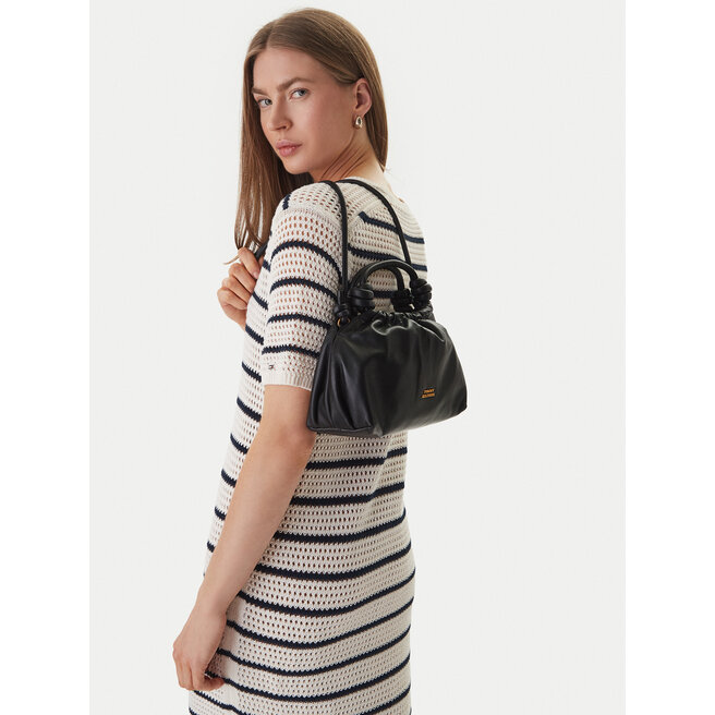 Torebka Tommy Hilfiger Th Soft Leather Med Crossover AW0AW18369 Czarny -