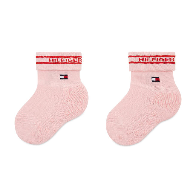 Tommy Hilfiger 2er-Set hohe Kindersocken Tommy Hilfiger 701220274 Pink Combo 002