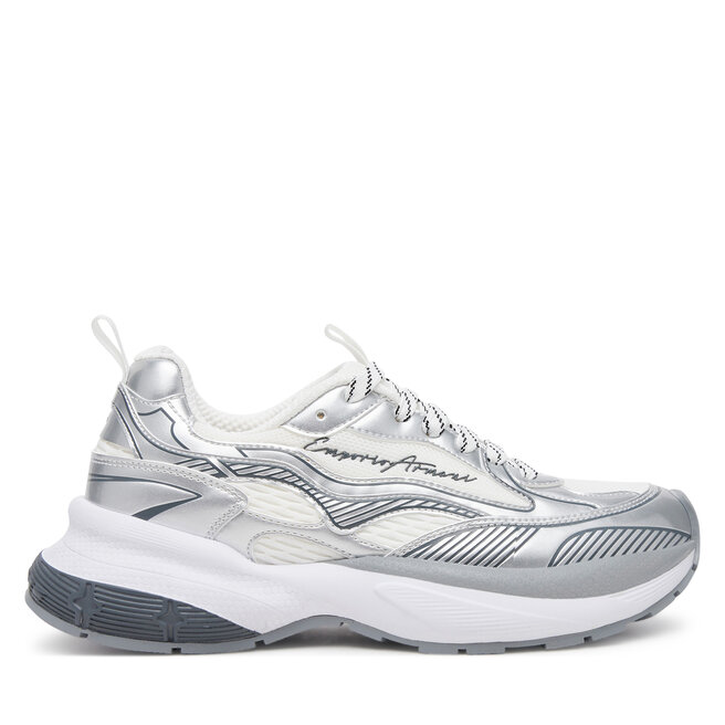 Sneakersy Emporio Armani X3X238 XR388 - Srebrny