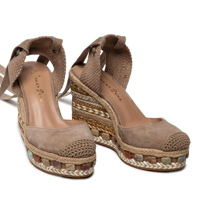 Alma En Pena Espadrilky Alma En Pena V22170 Suede Vison