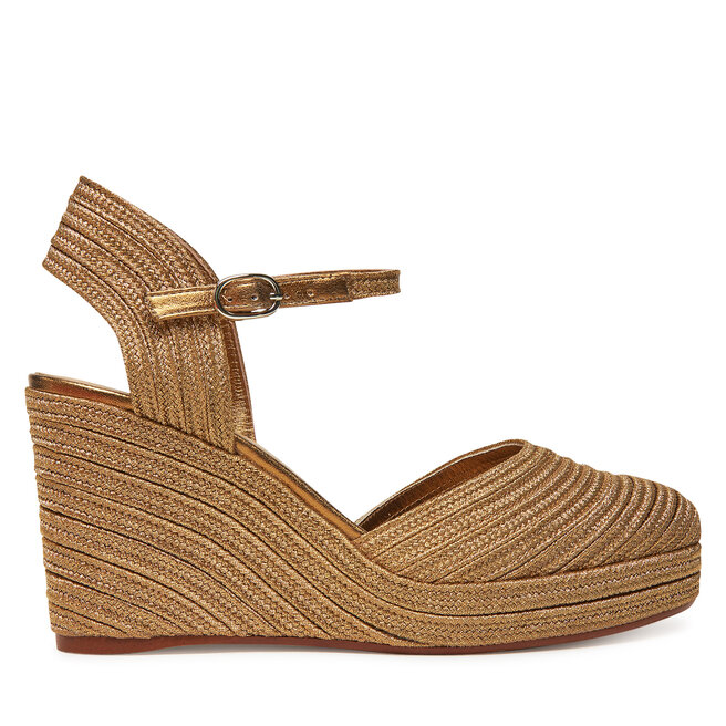 Espadryle Castañer Carolyn/142 - Złoty