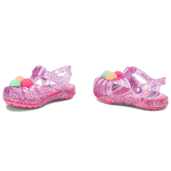 Sandały Crocs Isabella Novelty Sandal 205038 Neon Purple eobuwie com pl