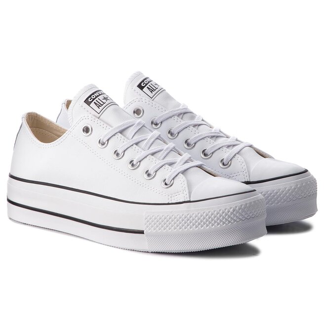 Converse Кецове Converse Ctas Lift Clean Ox 561680C White/Black/White