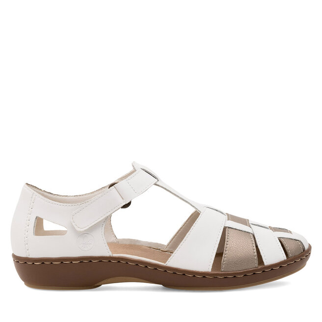 Półbuty Rieker 45869-80 Biały - kobiece