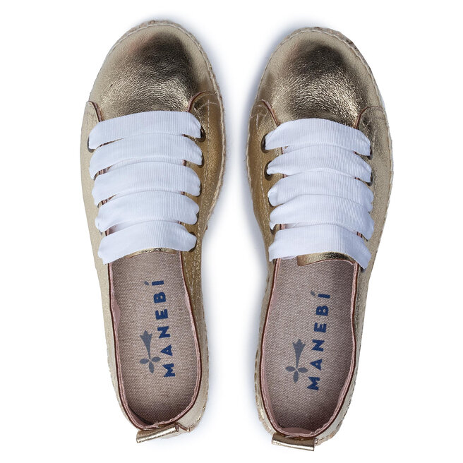Manebi Espadrile Manebi Sneakers D R 1.1 E0 Gold Metallic