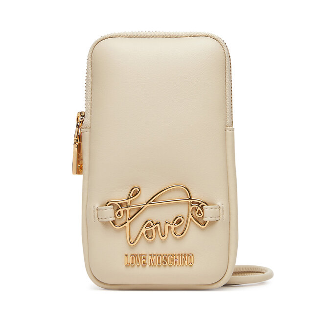 Torebka na telefon LOVE MOSCHINO - Écru