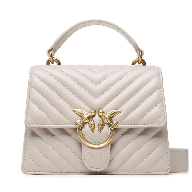 Pinko Handtasche Pinko Love One Top Handle Mini Light PE 23 PLTT 100071 A0GK Grey I30Q