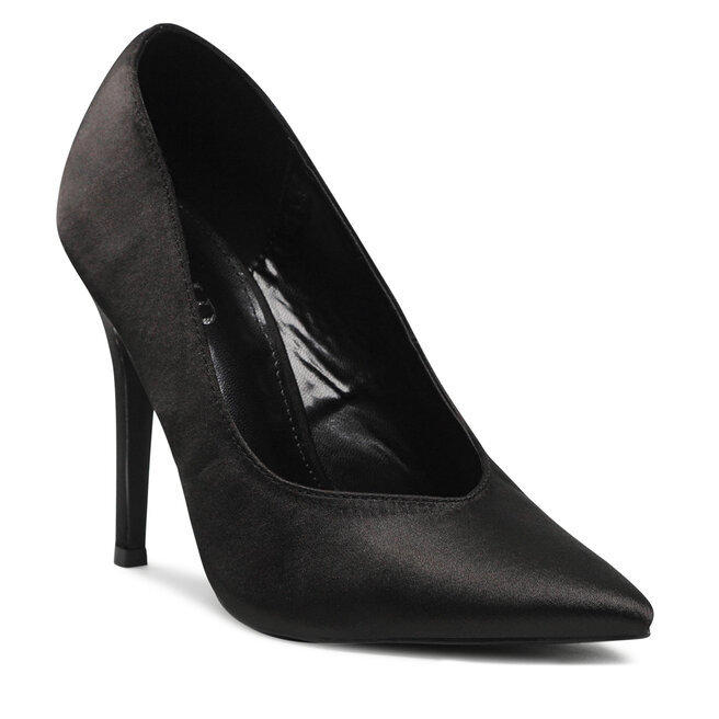 Raid Pantofi cu toc subțire Raid Maliny Black Satin