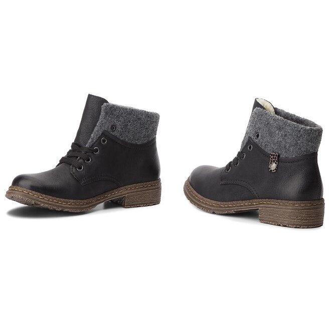 Rieker Outdoorová obuv Rieker 74234-00 Schwarz Kombi