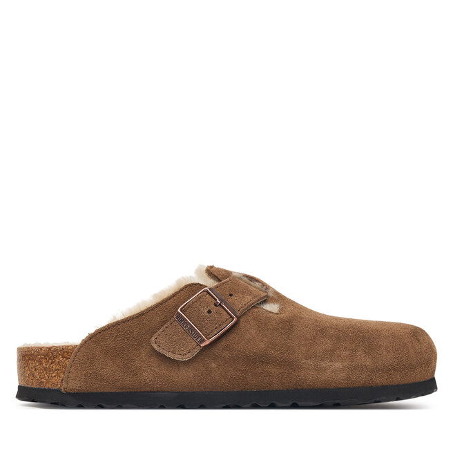 Klapki Birkenstock Boston Shearling 1032440 Brązowy