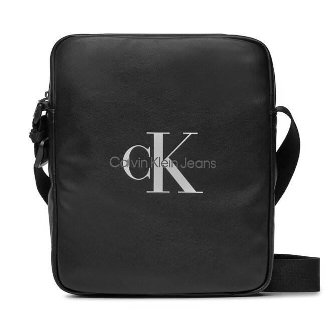 Saszetka Calvin Klein Jeans Monogram Soft Reporter 22 - Czarny