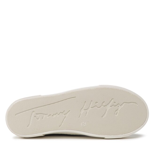 Tommy Hilfiger Teniși Tommy Hilfiger Logo All Over Low Cut Lace-Up Sneaker T3A9-32675-0034 S Denim 806