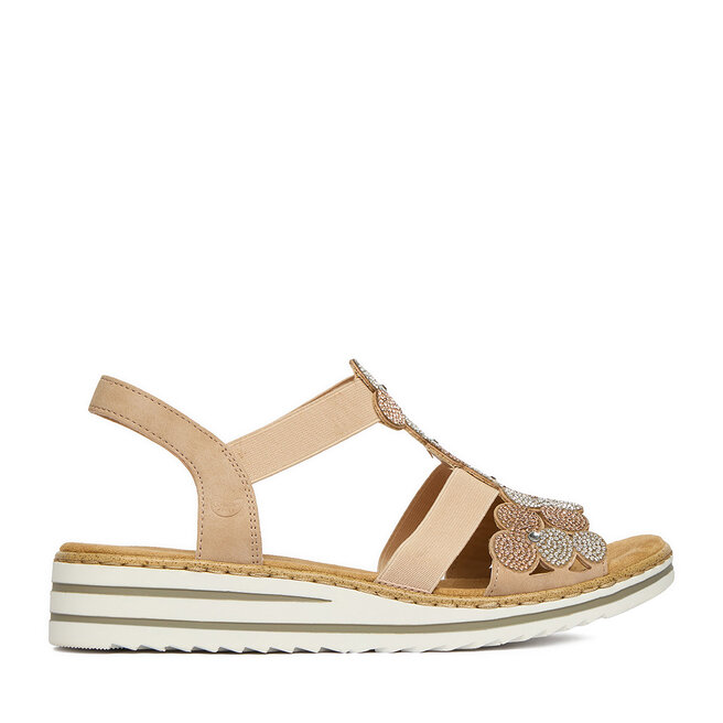 Sandały Rieker CEO-V0613-90 Beżowy - kobiece