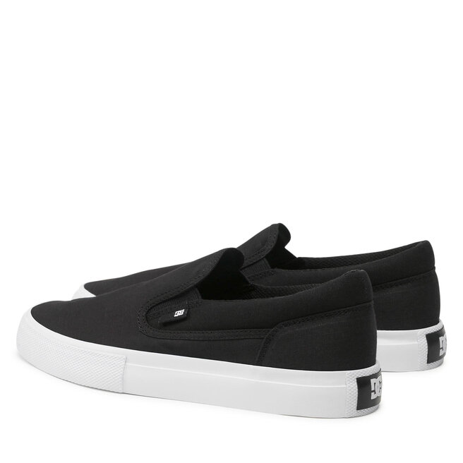 DC Πάνινα παπούτσια DC Manual Slip-On Txse ADYS300676 Black/Black/White (Xkkw)