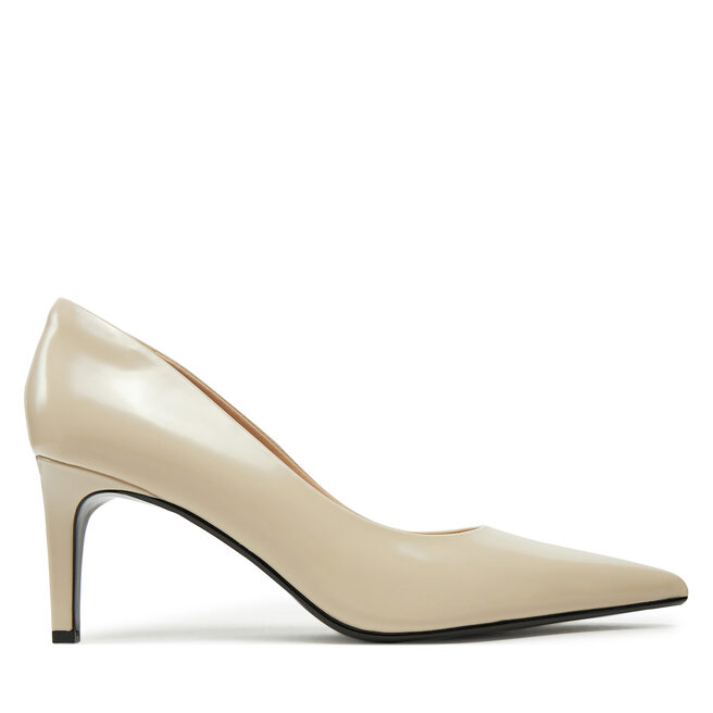 Szpilki Calvin Klein Heel Pump 70 - Brush L - Beżowy