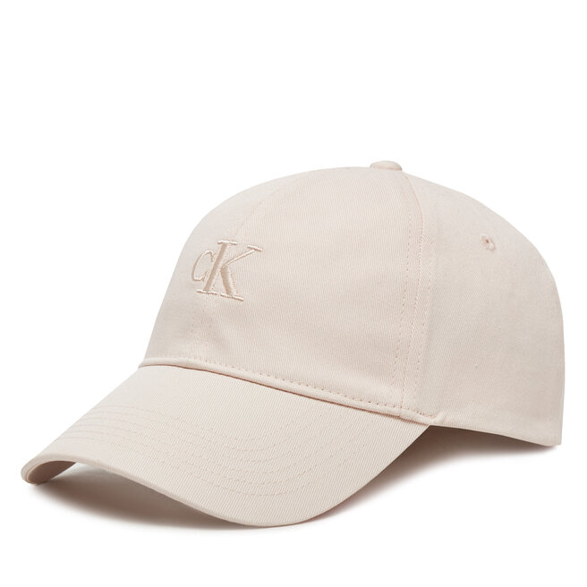 Czapka z daszkiem Calvin Klein Jeans Embroidered Monogram Cap - Różowy