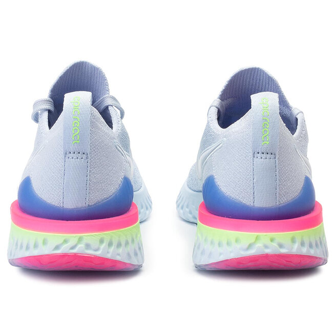 epic react flyknit 2 white hydrogen blue