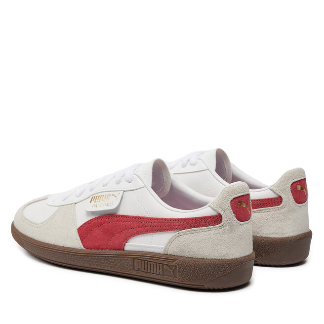 c Puma Palermo Lth 396464 05 Puma White Vapor Gray Club Red