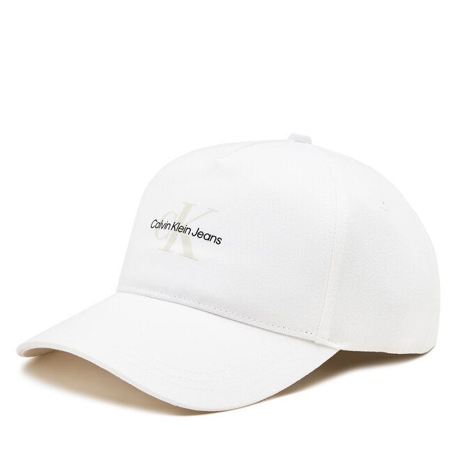 Czapka z daszkiem Calvin Klein Jeans Mono Logo Print Cap - Biały