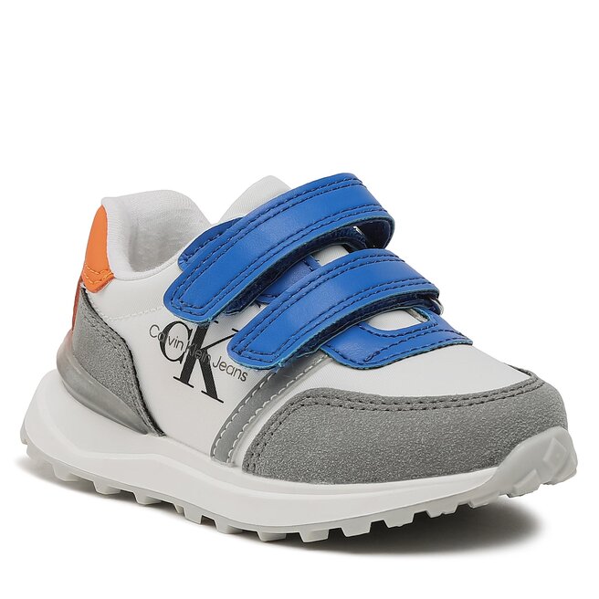 Sneakers Calvin Klein Jeans Low Cut Velcro Sneaker V1B9-80577-1587 M White/Multicolor X256 Calvin imagine noua gjx.ro