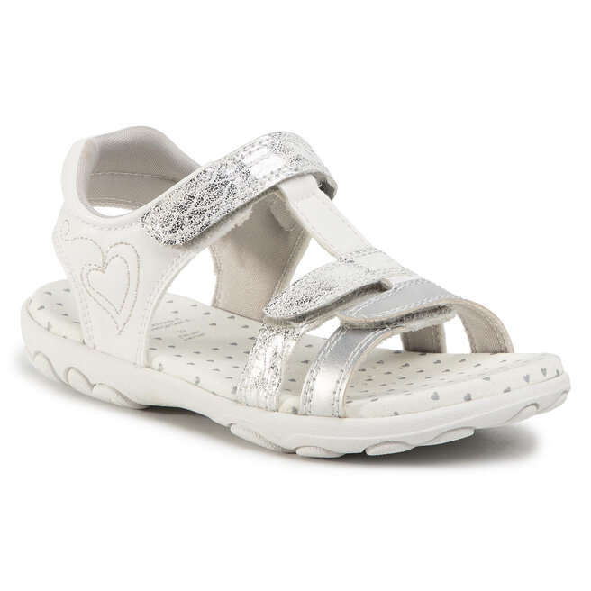 Sandalias Geox J Sandal Cuore B J0290B 00454 S Silver/White | zapatos.es