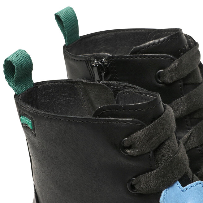 Bottines à Lacets Camper Fille Norte K900150 - Cuir Violet, Doublure Laine/polyester, Semelle Caoutchouc - Confort Hiver