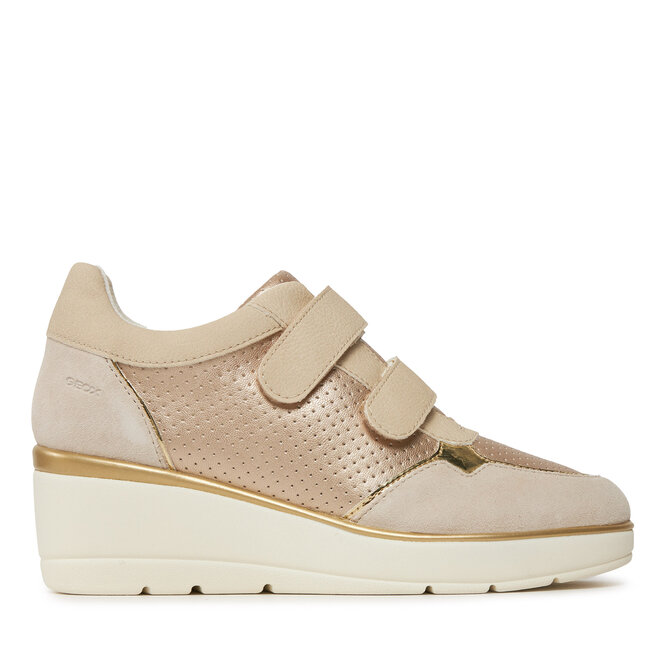 Sneakersy Geox D Ilde D25RAB 0NFEK - Beżowy