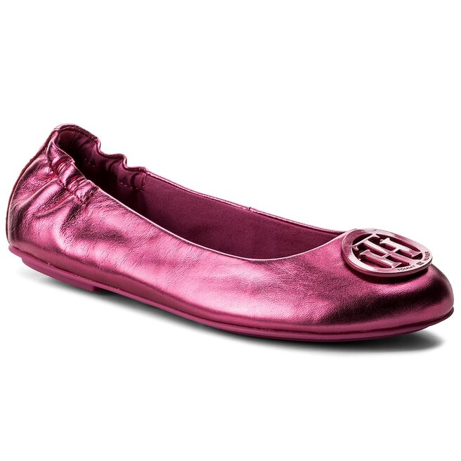 Tommy hilfiger flexible leather ballerina shoes on sale