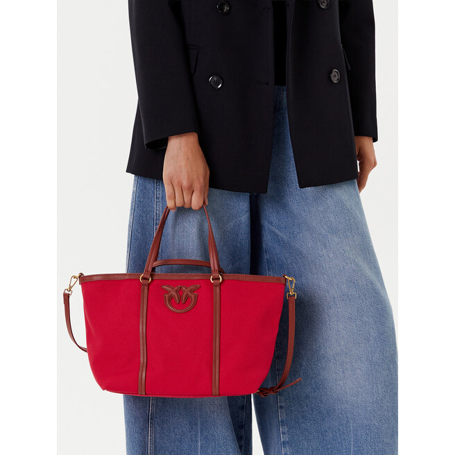 Torebka PINKO Miranda Shopper Classic PE 25 PLTT 104714 A2G2 Czerwony -