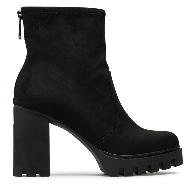 Botki Calvin Klein Jeans Heel Platform Zip Boot Ss - Czarny
