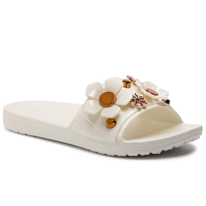 Women's crocs sloane shop metallic blooms slide
