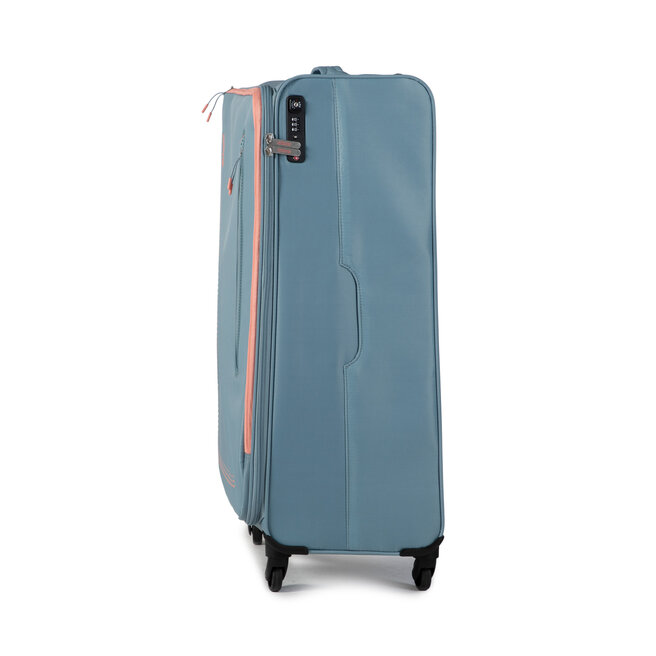 American Tourister Nagy szövetborítású bőrönd American Tourister Lite Volt 134526-7303-1CNU Grey/Peach