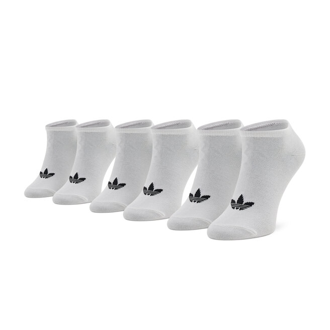 Zestaw 3 par niskich skarpet unisex adidas Trefoil Liner - Biały