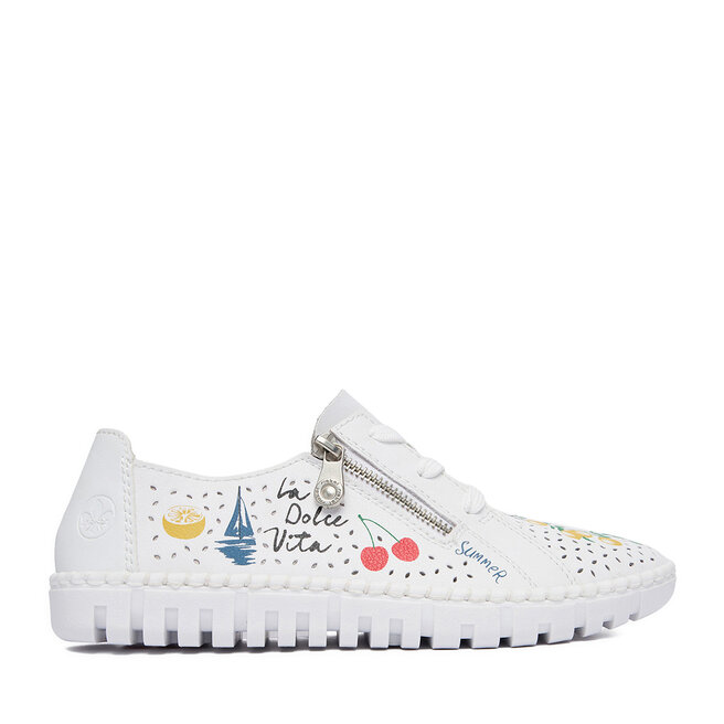 Półbuty Rieker CEO-M2310-80 Biały - kobiece