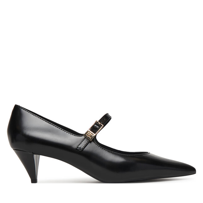 Szpilki Tommy Hilfiger Low Pump Abrasivato FW0FW09321 Czarny - kobiece