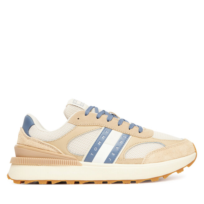Sneakersy Tommy Jeans Tjm Technical Runner Ess - Beżowy