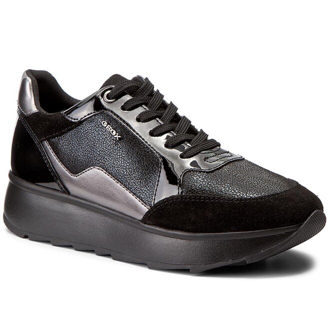 Sneakersy Geox D Gendry B D745TB 0QDHH C9999 Black eobuwie .pl