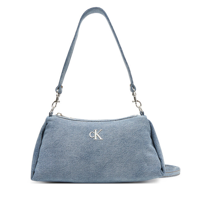 Torebka Calvin Klein Denim Layla Shoulder Bag Sm - Niebieski