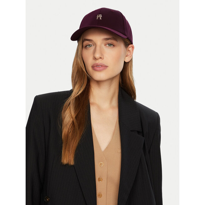 Czapka z daszkiem Tommy Hilfiger - Bordowy