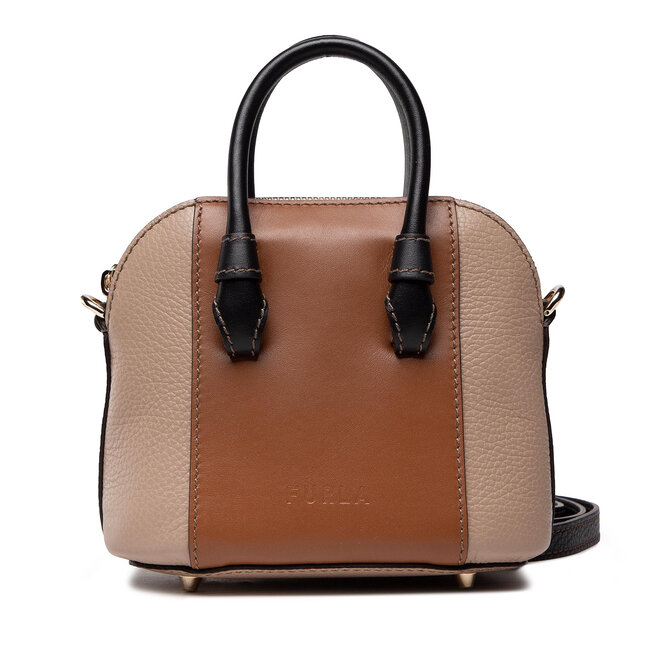 Geantă Furla Miastella WB00668-BX0181-1480S-1-007-20-IT-B Greige/Cognac clasice imagine noua gjx.ro