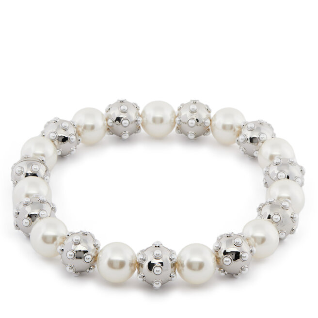 Naszyjnik Marc Jacobs Pearl Dot Statement Neklace - Srebrny