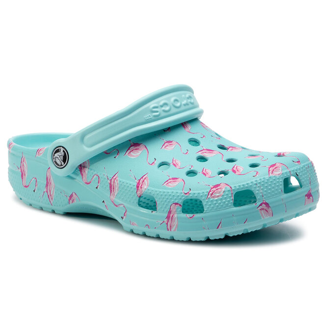 Blue pink crocs clearance
