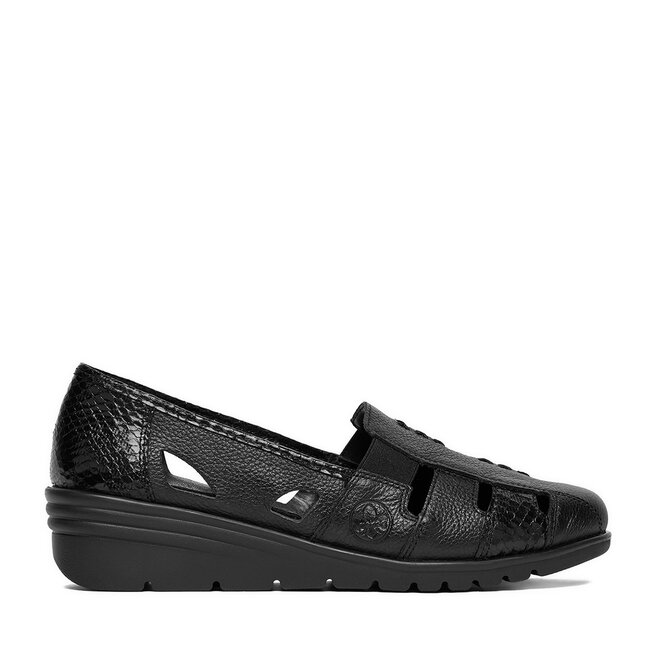 Półbuty Rieker L5358-00 Czarny - kobiece