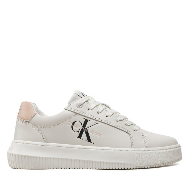 Sneakersy Calvin Klein Jeans Chunky Cupsole Mono Lth Wn - Biały