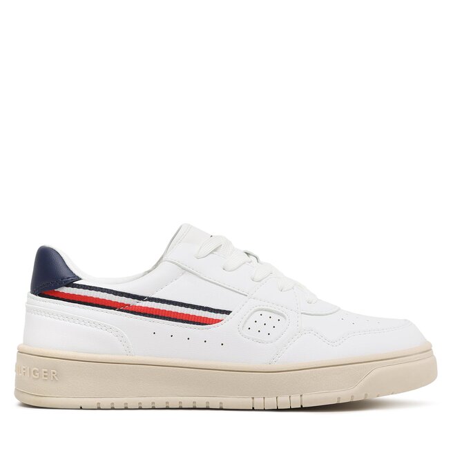 Sneakersy Tommy Hilfiger Stripes Low Cut Lace-Up Sneaker - S Biały