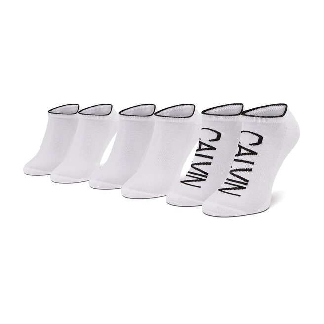 Set de 3 perechi de șosete medii pentru bărbați Calvin Klein 100003017 r. OS White Combo 002 002 imagine noua