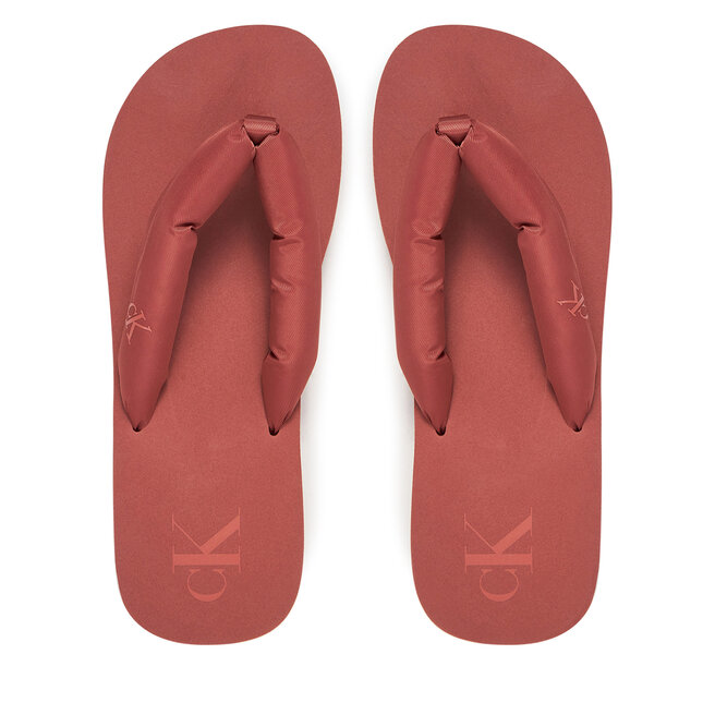 Japonki Calvin Klein Jeans Beach Sandal Flatform Ttxr Satin - Brązowy