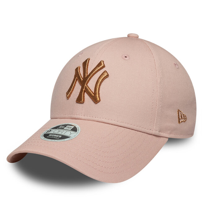 Czapka z daszkiem New Era New York Yankees Metallic 9FORTY - Różowy